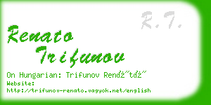 renato trifunov business card